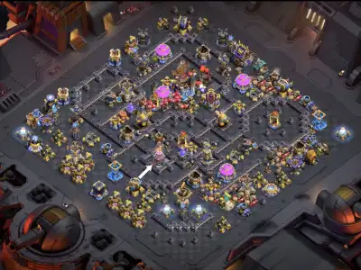 Layout TH18 War badr Anti 3 Star Base for CoC Copy Link