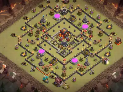 Layout TH10 War Base Anti Air / Dragon Layout with Copy Link