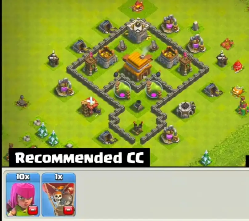 TH4 Farming Base Anti 2 Stars Copy Link for Clash of Clans
