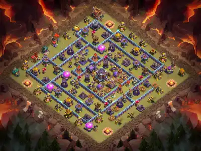 Layout TH15 War Base Anti 3 Star Link for Clash of Clans