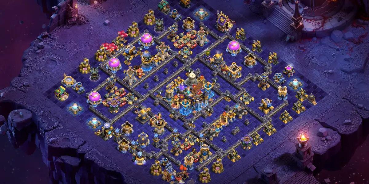 TH18 Legend League Base with Centralized Anti 3 Star Core