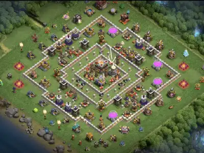 Layout TH11 War Badr Anti 3 Star Base for CoC Copy Link
