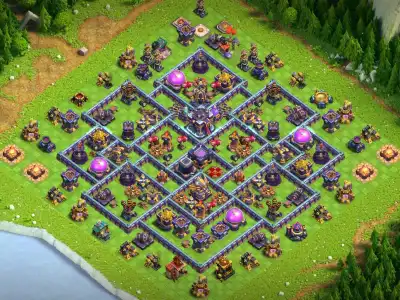 Layout TH15 Hybrid Legend Base with Anti 2 Star Clan Games May 2026