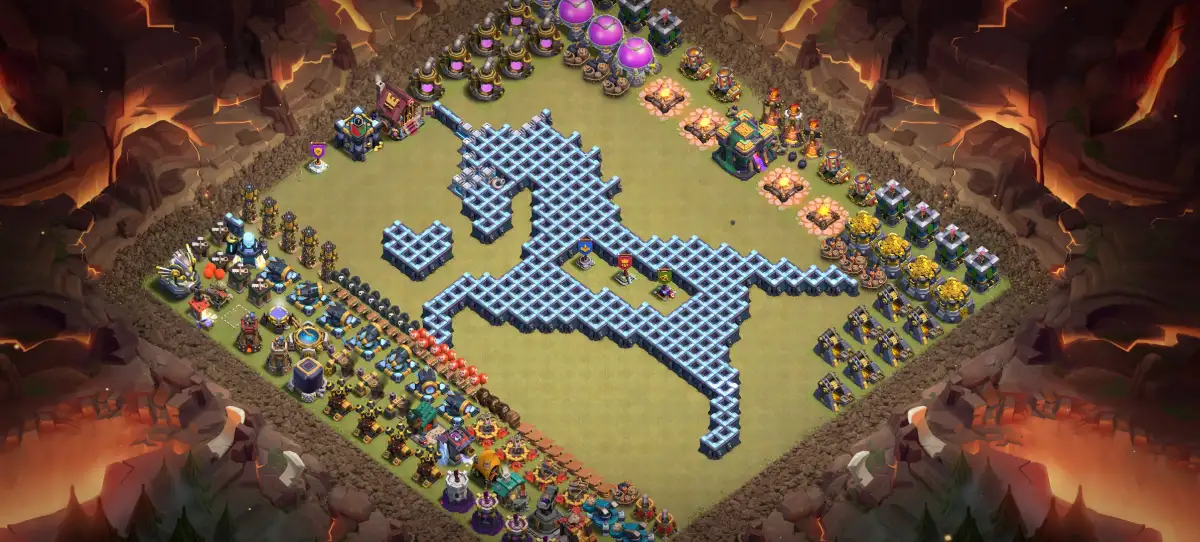 TH14 Funny Rabbit Clash of Clans Base for CoC Copy Link
