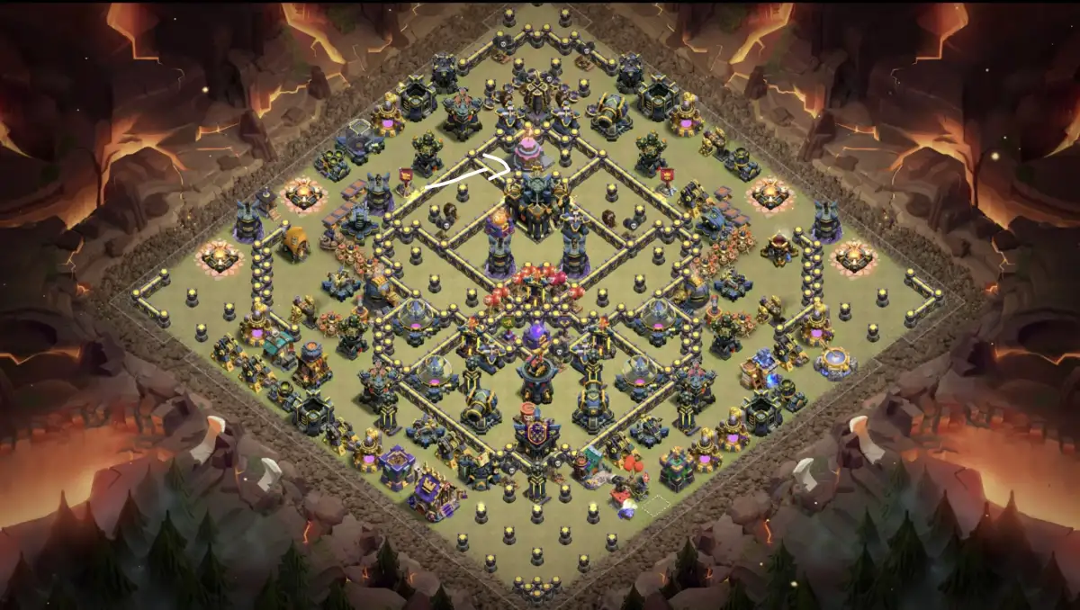 TH17 War Base Anti 3 Star for Clash of Clans Copy Link