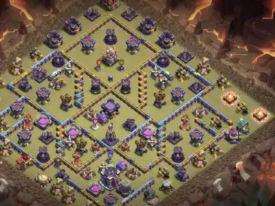 Layout TH15 War Base Anti 2 Star Layout for Clash of Clans
