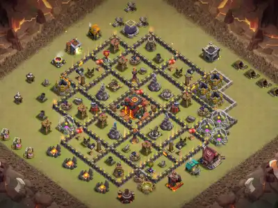 Layout TH10 Anti Everything Hybrid Base Layout for Clash of Clans