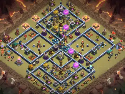 Layout TH14 Farming Base for Clash of Clans with Copy Link