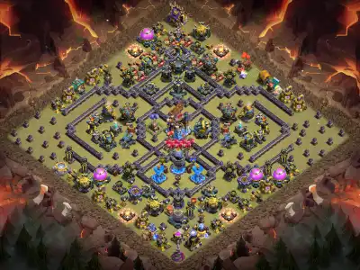 Layout TH18 War Anti 3 Star coc base layout for CWL Copy Link