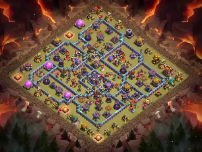 Layout TH15 War Base Anti 3 Star Layout for Clash of Clans