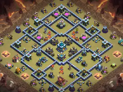 Layout TH13 War Badr Anti 3 Star Base for Clash of Clans