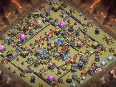 Layout TH18 Legend League War Base Anti 2 Star and Electro Dragon