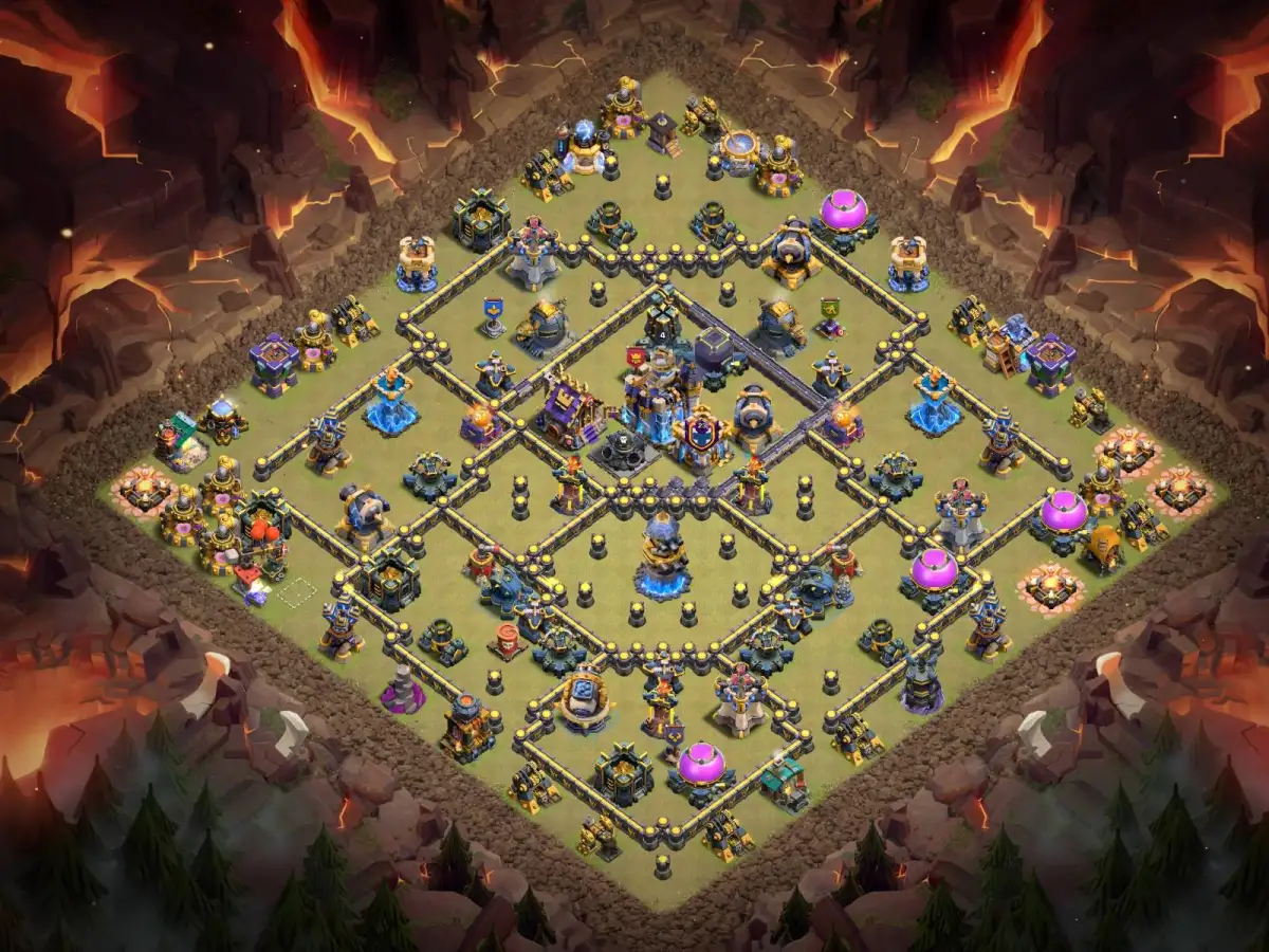 TH18 War Base Layout for Clash of Clans Anti 2 Star