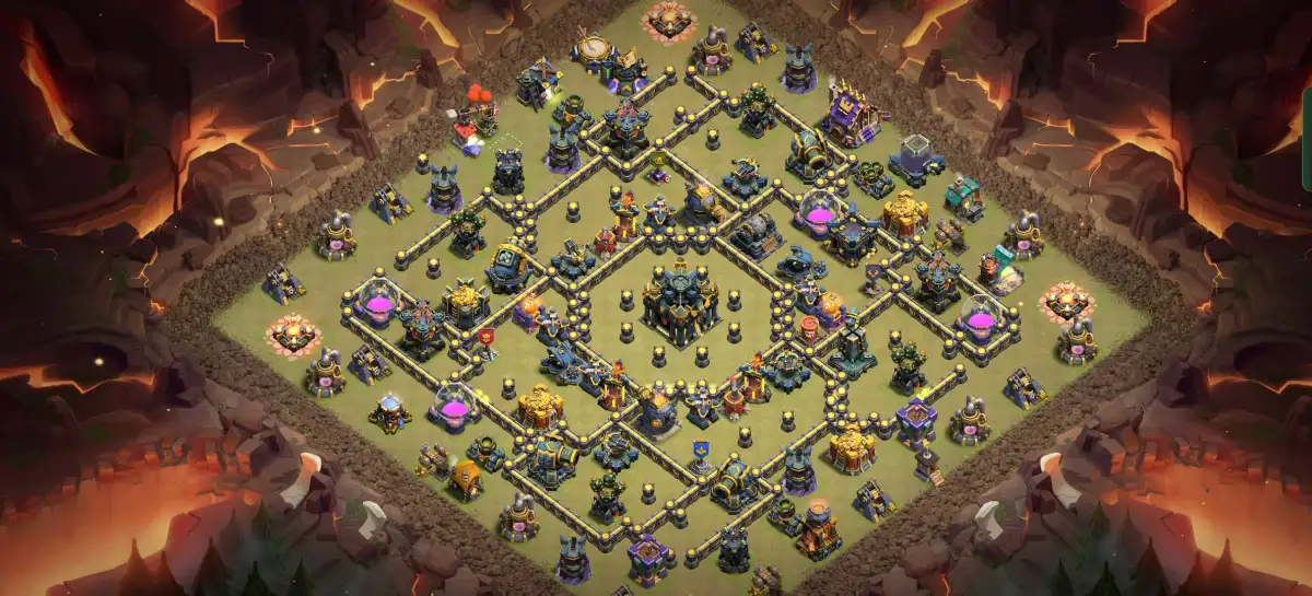 TH17 War Base with Ring Core and Anti 2 Star Pathing