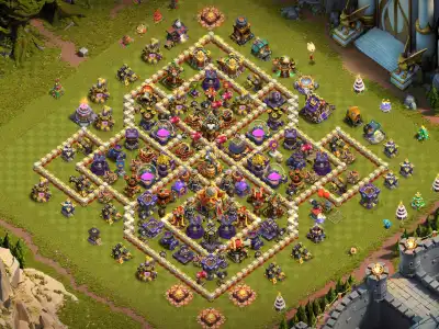 Layout TH16 Anti 2 Star War Base for Clash of Clans