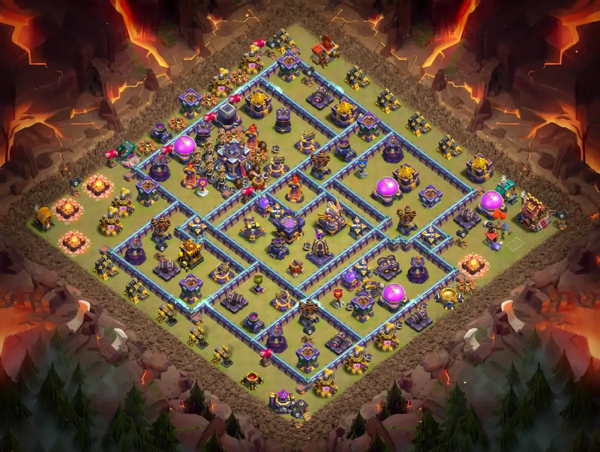 TH15 War Base Anti 3 Star for Clash of Clans Copy Link