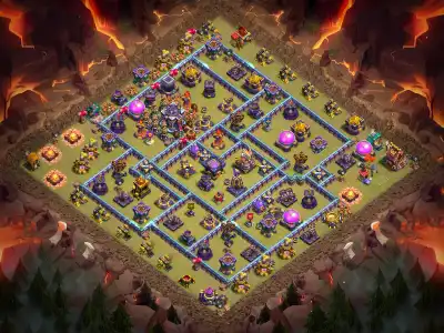 Layout TH15 War Base Anti 3 Star for Clash of Clans Copy Link