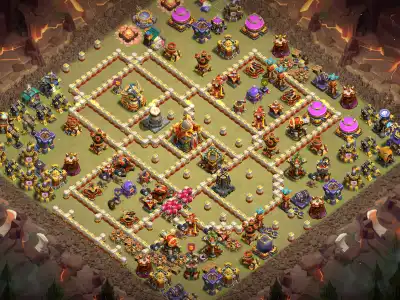 Layout TH16 War Base Anti 2 Star Anti Electro Dragon Layout