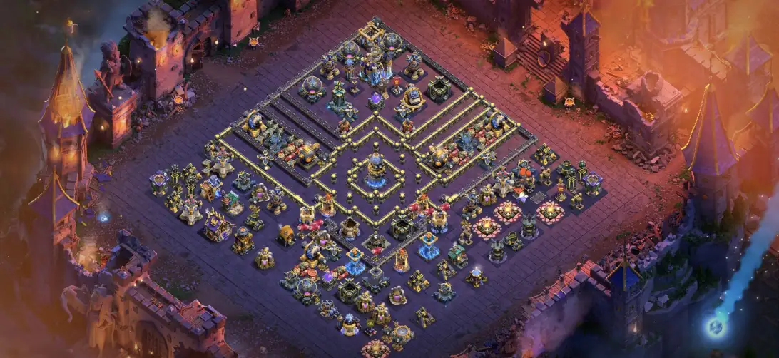 Layout War-Ready TH18 War Coc Layout | Hybrid golem LL 2026