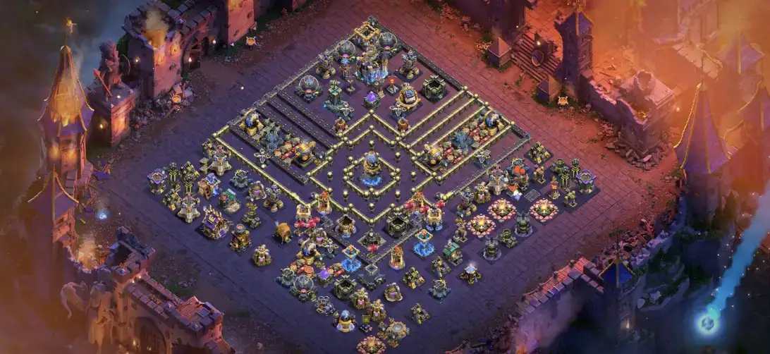 War-Ready TH18 War Coc Layout | Hybrid golem LL 2026