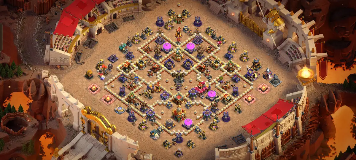 TH16 War Base Anti 2 Star Hybrid Layout for Clash of Clans