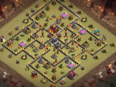 Layout TH10 War Base Anti 2 Star Layout for Clash of Clans