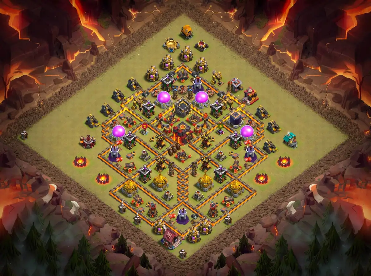 TH10 War Base Copy Link | Anti 3 Star Ring Layout
