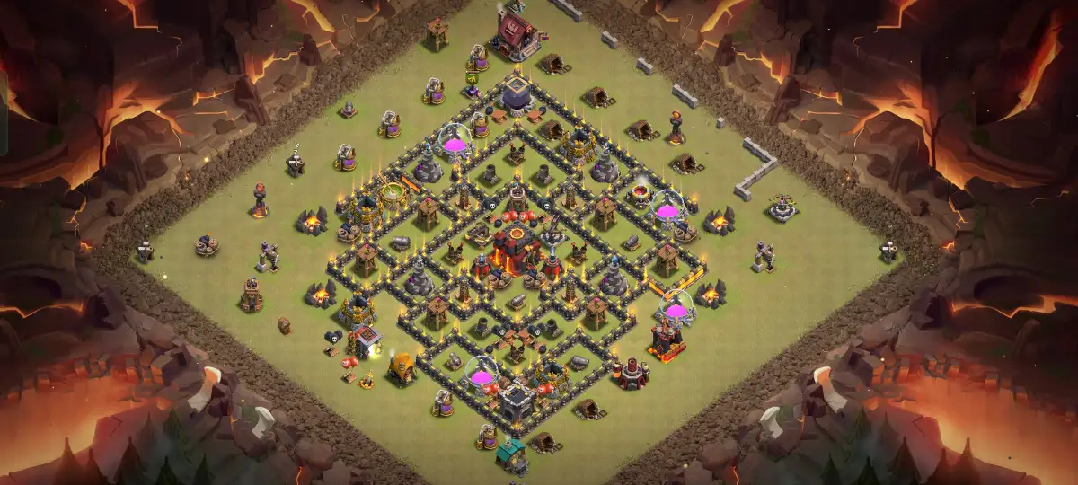 TH10 Hybrid Base for Clash of Clans | Strong War Badr Ring