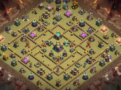 Layout TH14 War Base for Clash of Clans with Copy Link