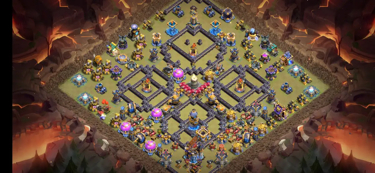 TH18 War Base Anti 2 Star Ring Layout for Legend League