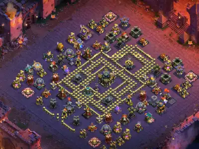 Layout TH17 War Base with Ring Core | Anti 2 Star Copy Link