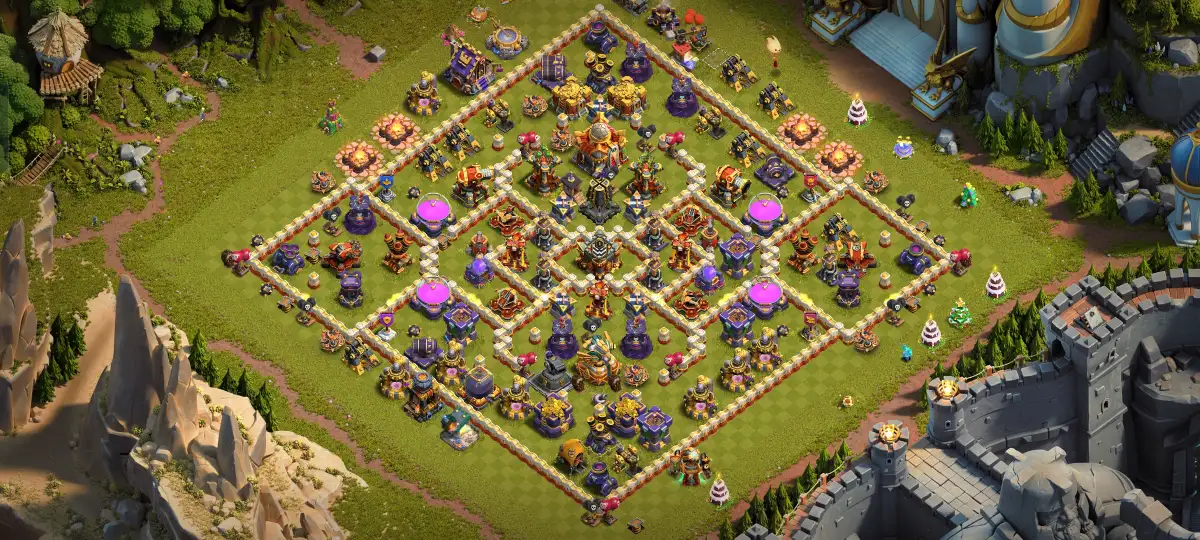 TH16 Anti 3 Star War Base Layout for Clash of Clans