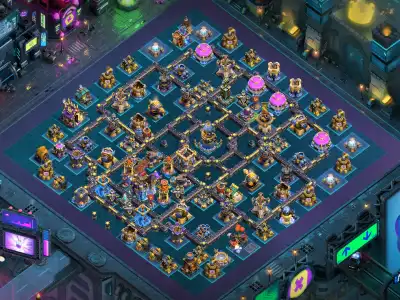 Layout Mega TH18 Anti 3 Star War Base with Copy 2026 Layout