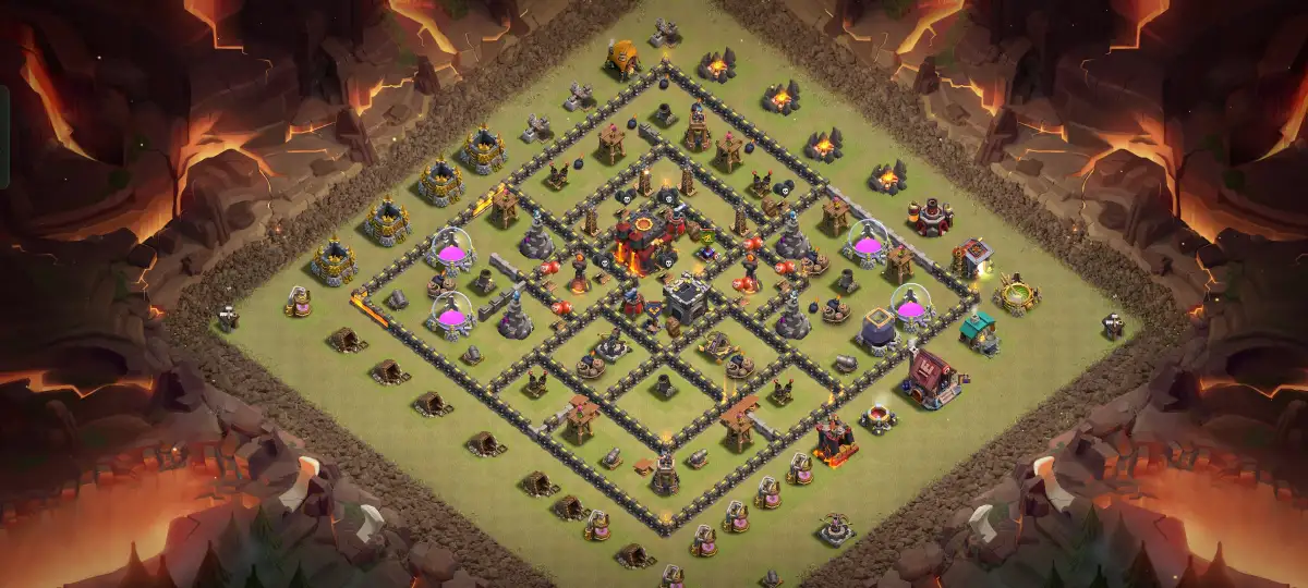 TH10 Anti 3 Star War Base Layout for Clash of Clans