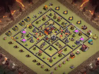 Layout TH10 Anti 3 Star War Base Layout for Clash of Clans