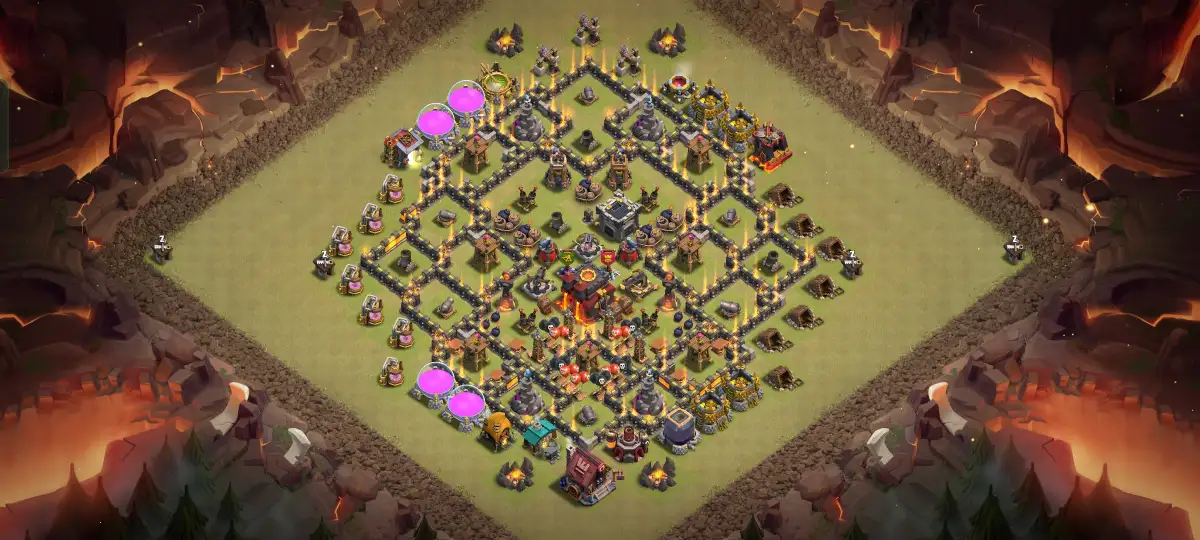 TH10 War Base Anti Dragon Layout for Legend League