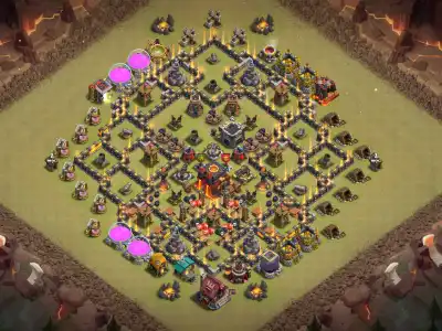 Layout TH10 War Base Anti Dragon Layout for Legend League