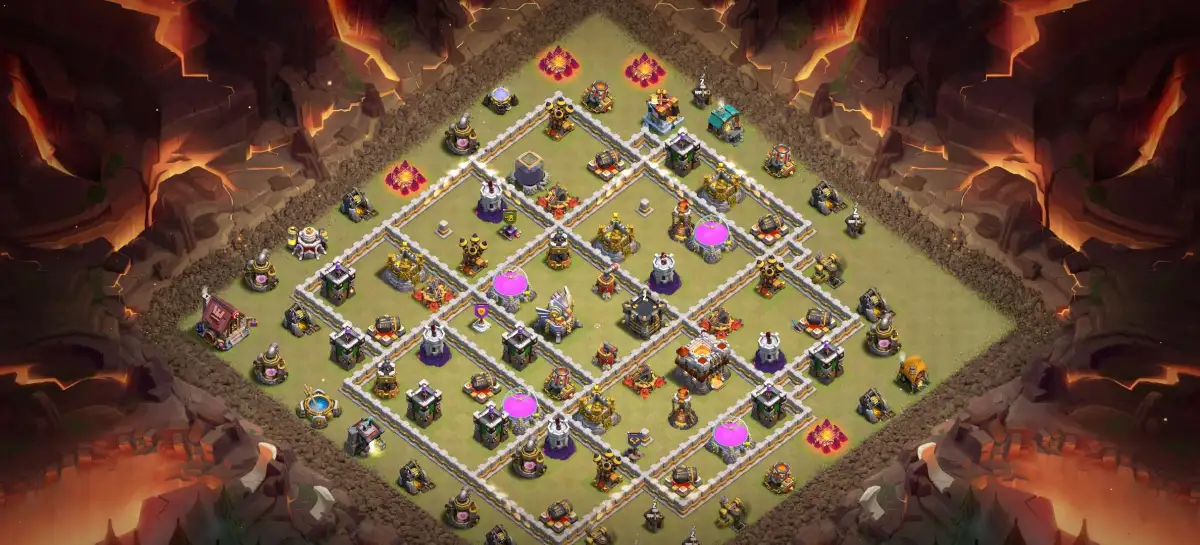 TH11 War Base for Clash of Clans with Offset Town Hall