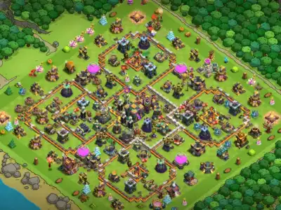Layout Best TH14 Defense Coc Layout | Hybrid Town Hall 14