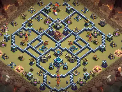 Layout TH13 War Base for Clash of Clans Anti 3 Star Defense