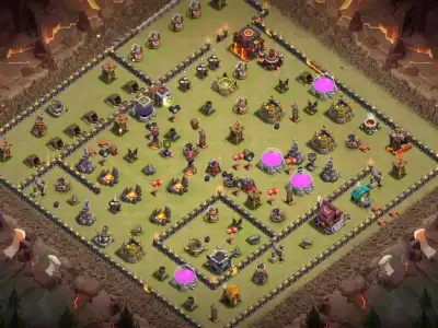 Layout TH10 War Base Anti 3 Star | Anti Dragon Copy Layout