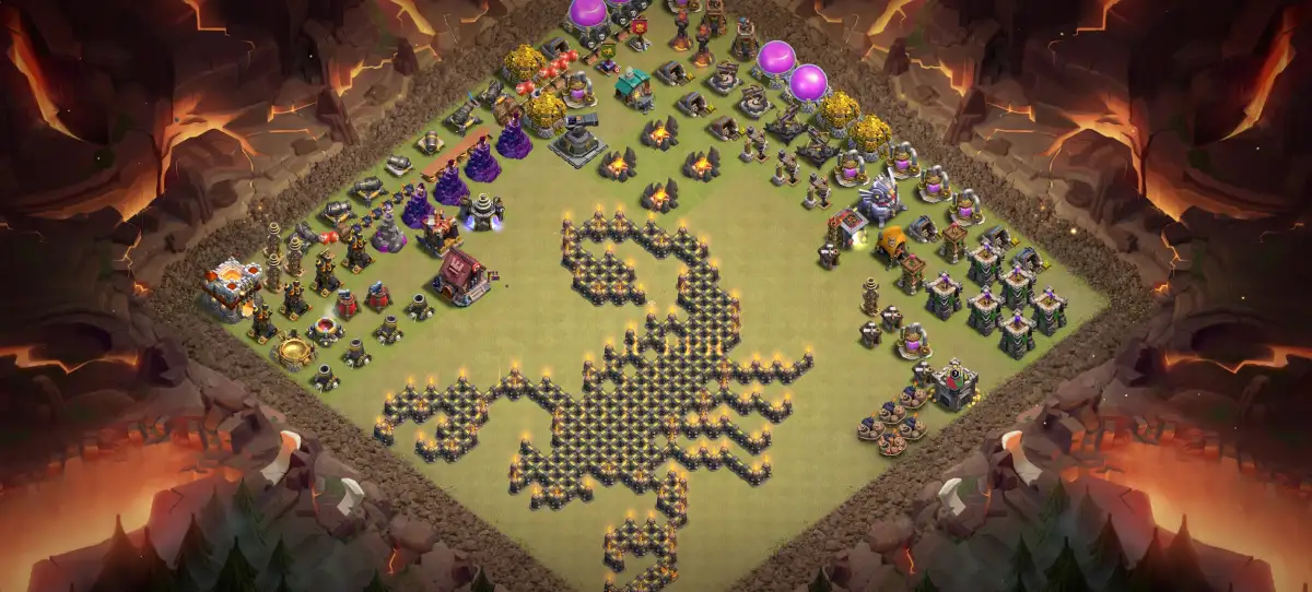 TH11 Troll Base for COC with Scorpion Art - Clash of Clans