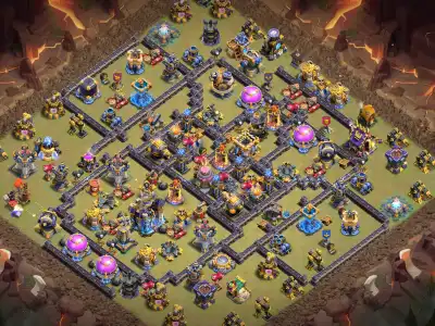Layout TH18 War Base Anti 2 Star Layout for Legend League