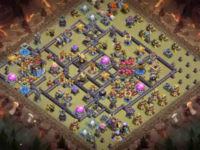 Layout TH18 War Base Anti 2 Star Layout for Clash of Clans