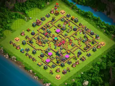 Layout TH14 Legend League Base Layout for Clash of Clans Defense