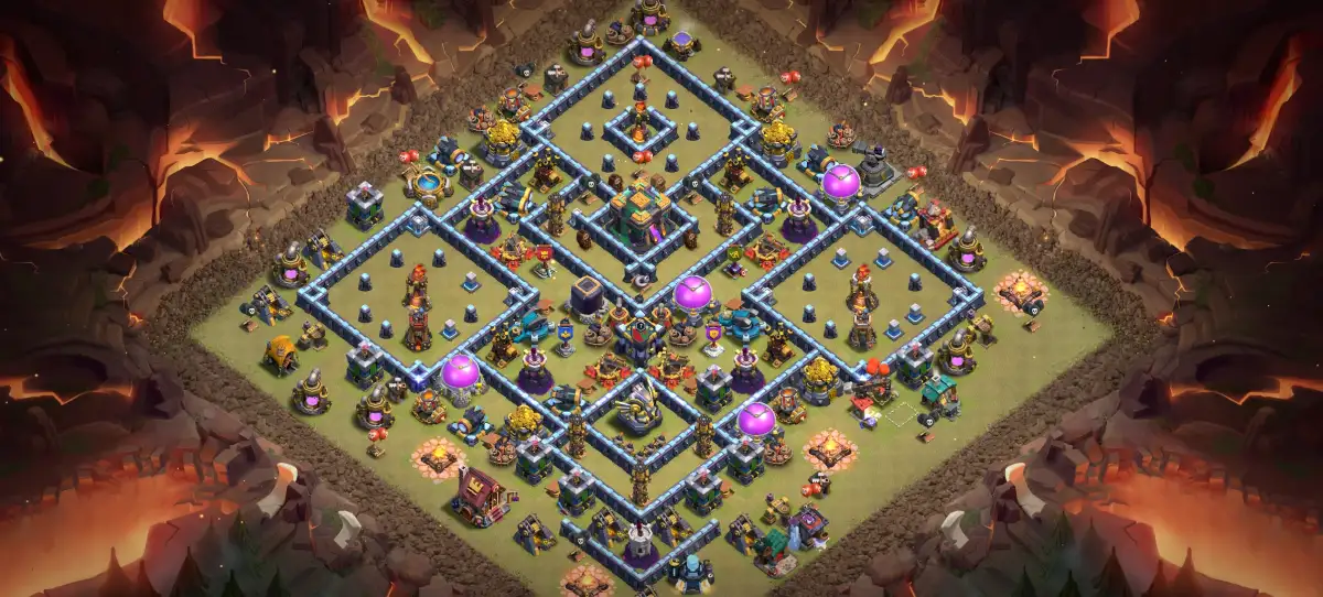 TH14 War Base for Clash of Clans | Tight Core Copy Link