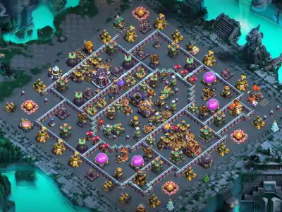 Layout CWL TH15 War CoC Base Layout vs Electro Dragon Hits