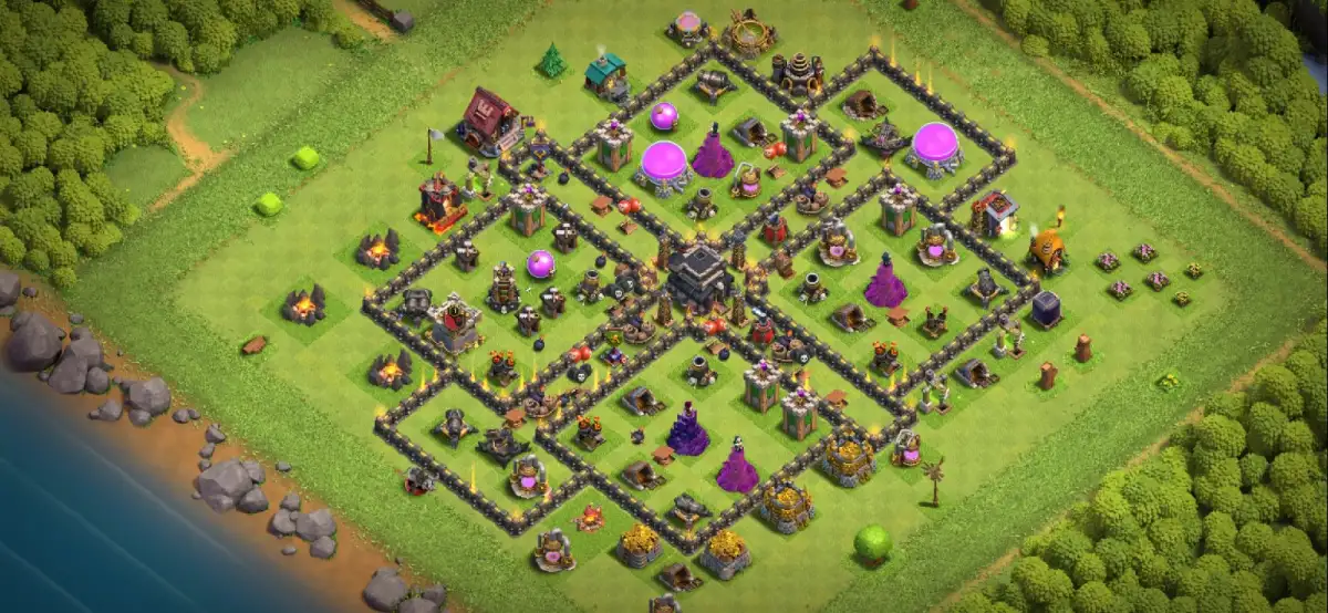 TH9 Defense COC Base Layout with Protected Town Hall