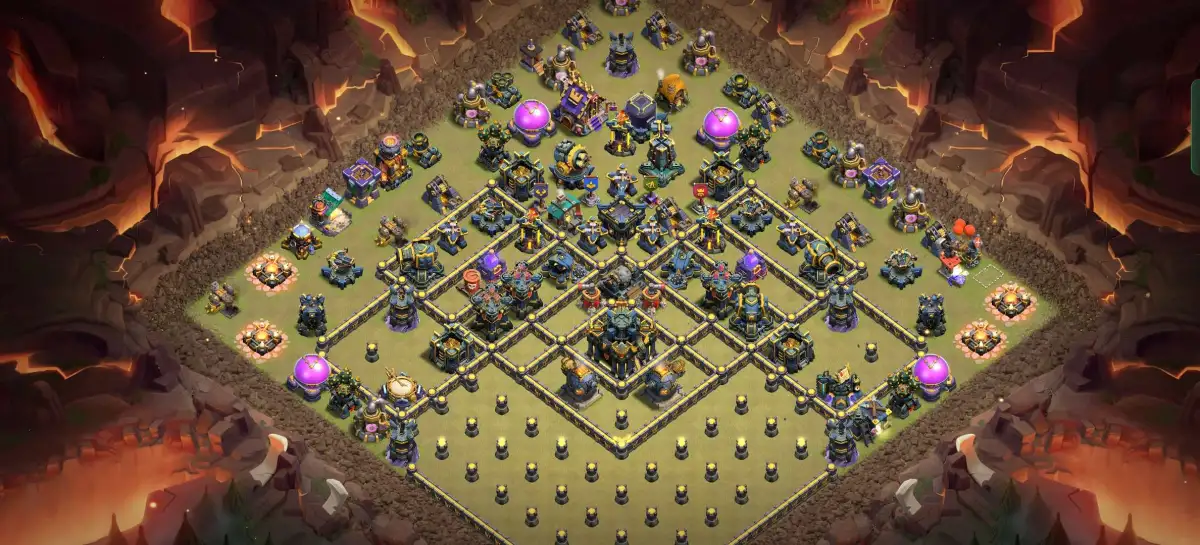 TH17 War Base Copy Link Anti 2 Star Ring Style Layout