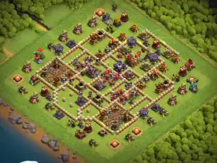 TH16 Hybrid COC Base Layout with Tough Core Defense